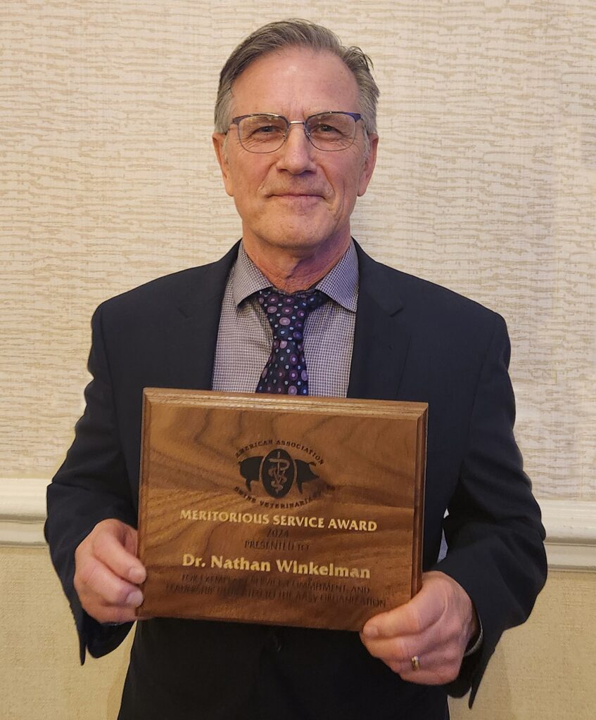 2024 AASV Meritorious Service Award - Dr. Nathan Winkelman